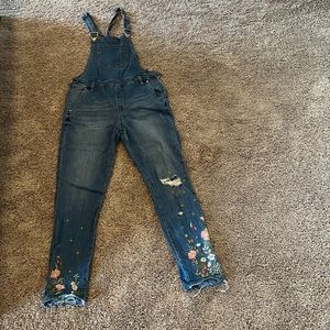 Forever 21 embroidered overalls